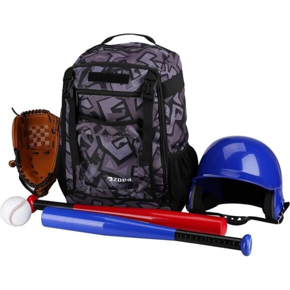 Youth Baseball Bat Bag Backpack, T-Ball & Softball Equipment & Gear for Youth - Picture 5 of 7